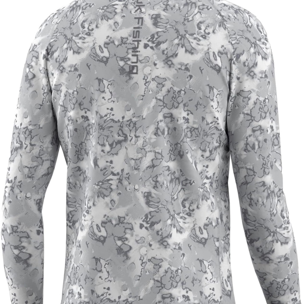 HUK Men's Pursuit Crew Long Sleeve Fishing Shirt XL Gray New